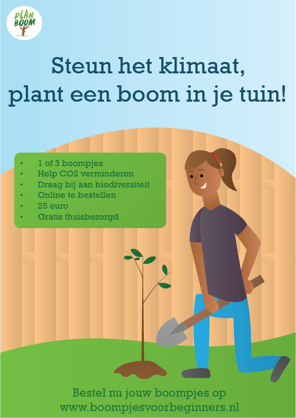Boompjes planten in eigen tuin