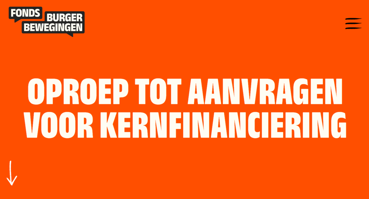 Oproep tot aanvragen voor kernfinanciering